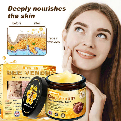 Made and Shipped from UK ✨  Solaroza® Bee Venom Skin Restoration Cream Powerful Anti-Aging. Zero Harm to Bees.⏰ LAST DAY 80% OFF💖