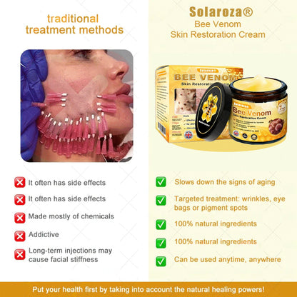 Made and Shipped from UK ✨  Solaroza® Bee Venom Skin Restoration Cream Powerful Anti-Aging. Zero Harm to Bees.⏰ LAST DAY 80% OFF💖