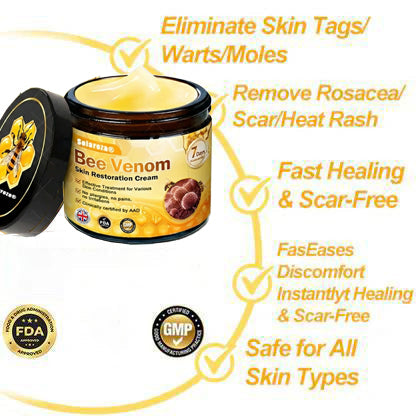 Made and Shipped from UK ✨  Solaroza® Bee Venom Skin Restoration Cream Powerful Anti-Aging. Zero Harm to Bees.⏰ LAST DAY 80% OFF💖