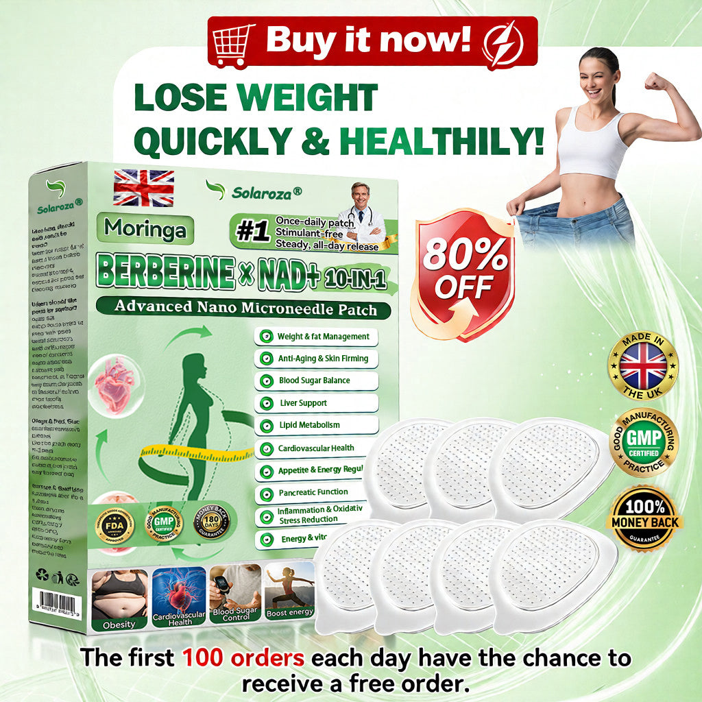 🌿Official Store | 🍋Solaroza® Moringa & Berberine 10-IN-1 Advanced Nano Microneedle 1 Patch (Once Daily, visible changes in 7 days) ✅ Obesity, Diabetes, Sleep Apnea, And Joint Issuess