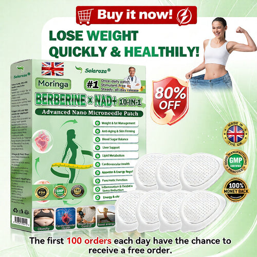 🌿Official Store | 🍋Solaroza® Moringa & Berberine 10-IN-1 Advanced Nano Microneedle 1 Patch (Once Daily, visible changes in 7 days) ✅ Obesity, Diabetes, Sleep Apnea, And Joint Issuess