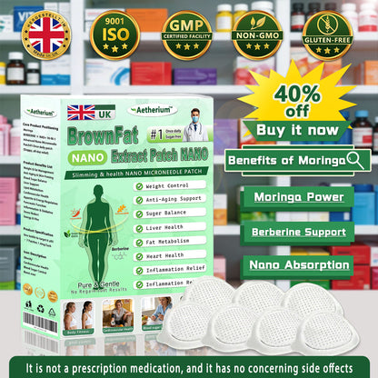 ⚡Official Store | 🍋 Aetherium™ Moringa & Berberine 10-IN-1 Advanced Nano Microneedle 1 Patch (Once Daily, visible changes in 7 days) ✅ Obesity, Diabetes, Sleep Apnea, And Joint Issues