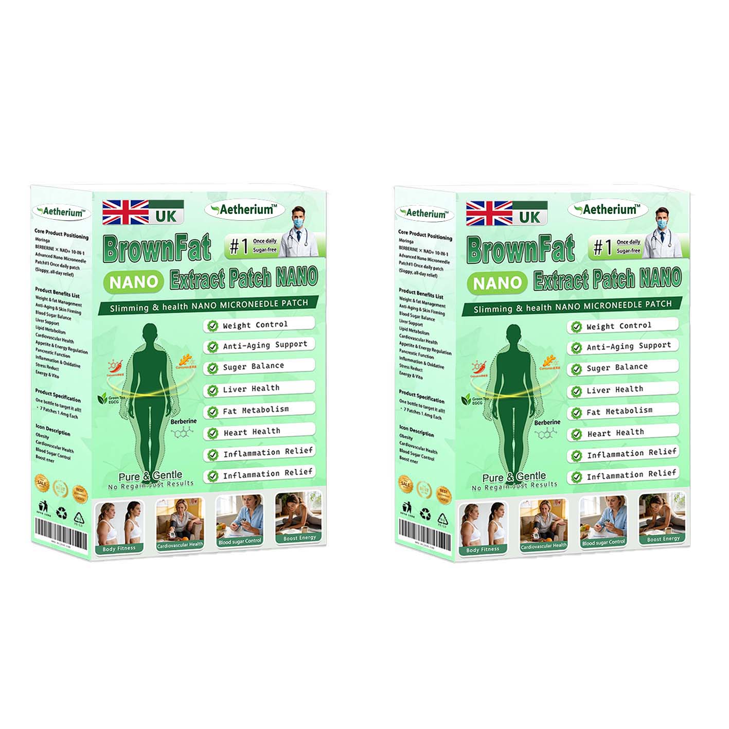⚡Official Store | 🍋 Aetherium™ Moringa & Berberine 10-IN-1 Advanced Nano Microneedle 1 Patch (Once Daily, visible changes in 7 days) ✅ Obesity, Diabetes, Sleep Apnea, And Joint Issues