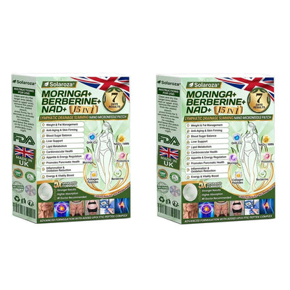 ⚡Official Store | 🍋 solaroza® Moringa & Berberine 10-IN-1 Advanced Nano Microneedle 1 Patch (Once Daily, visible changes in 7 days) ✅ Obesity, Diabetes, Sleep Apnea, And Joint Issues
