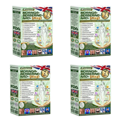⚡Official Store | 🍋 solaroza® Moringa & Berberine 10-IN-1 Advanced Nano Microneedle 1 Patch (Once Daily, visible changes in 7 days) ✅ Obesity, Diabetes, Sleep Apnea, And Joint Issues