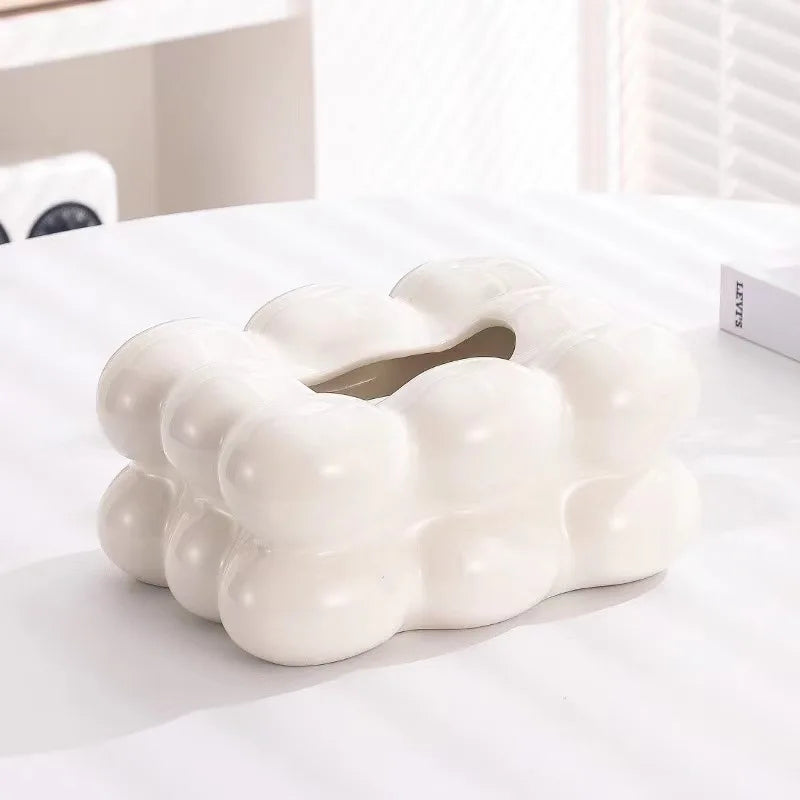 🌸Ceramic Tissue Holder with Drawer – Napkin & Paper Towel Organizer🌸